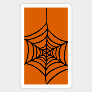 Halloween Orange Spider Web Sticker